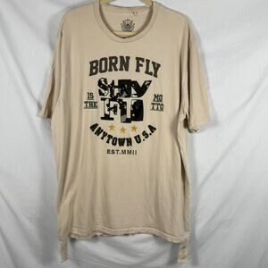 Born Fly Anytown USA T-shirt 3XL, XXXL Men's Embroidered Shirt w/ Star Tabs camo